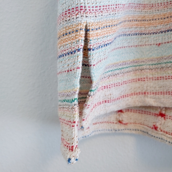 Dylan Women's Boho Pullover Top Sz L/XL Striped Boxy Summer Multicolored Beachy - Picture 2 of 10